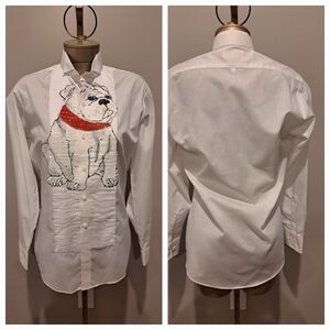 FIALDINI Upscaled White BullDog Tuxedo Shirt